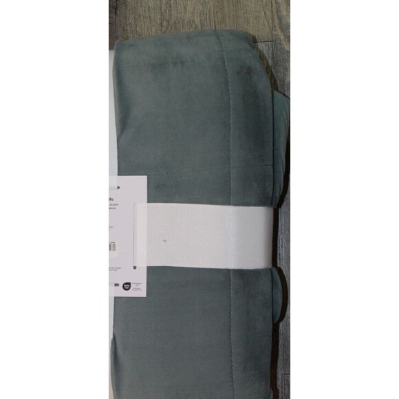 UGG Basia Fur Lined Reversible 50" x 70" Throw Blanket Blue Green NEW! - Picture 4 of 4